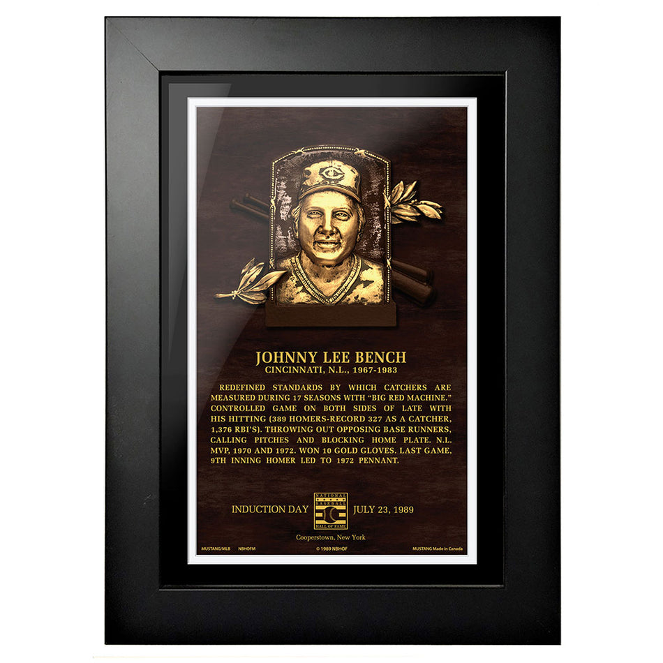 Johnny Lee Bench Legend 8"x10" Framed Art Cincinnati Reds