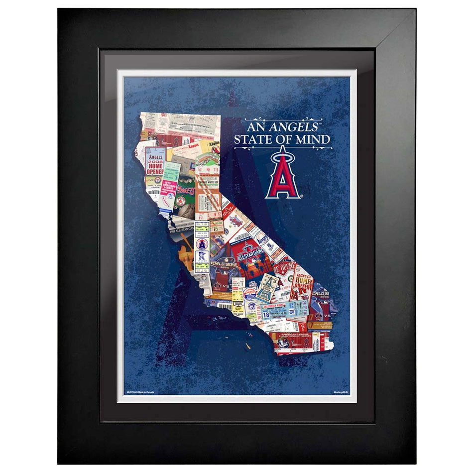 Los Angeles Angels 12x16 State of Mind Framed Artwork