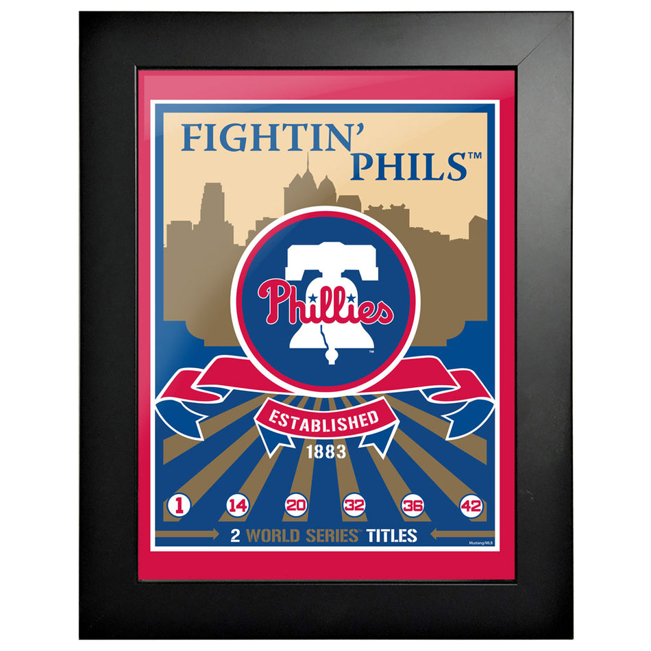 Philadelphia Phillies 12x16 Wins Collection Framed Artwork