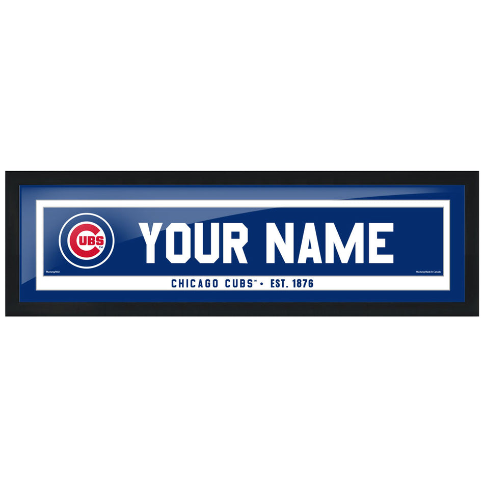 Chicago Cubs 6x22 Personalized Framed Artwork