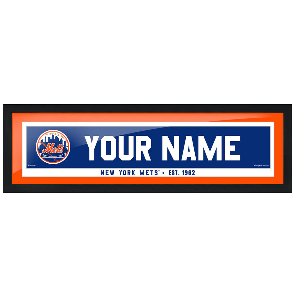 New York Mets 6x22 Personalized Framed Artwork