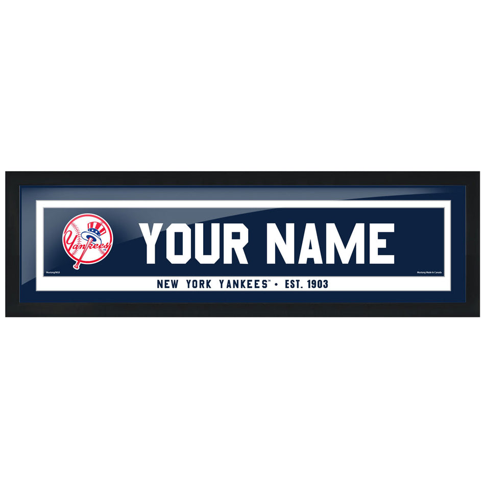 New York Yankees 6x22 Personalized Framed Artwork