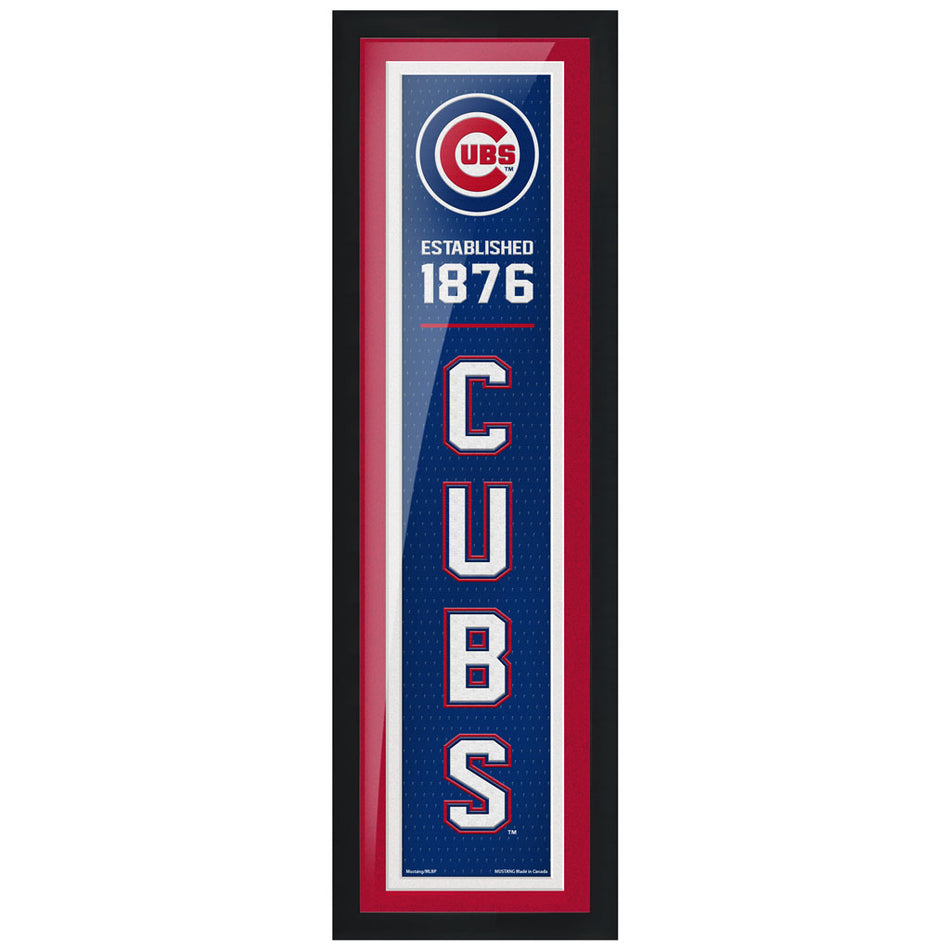 Chicago Cubs 6x22 Established Framed Artwork
