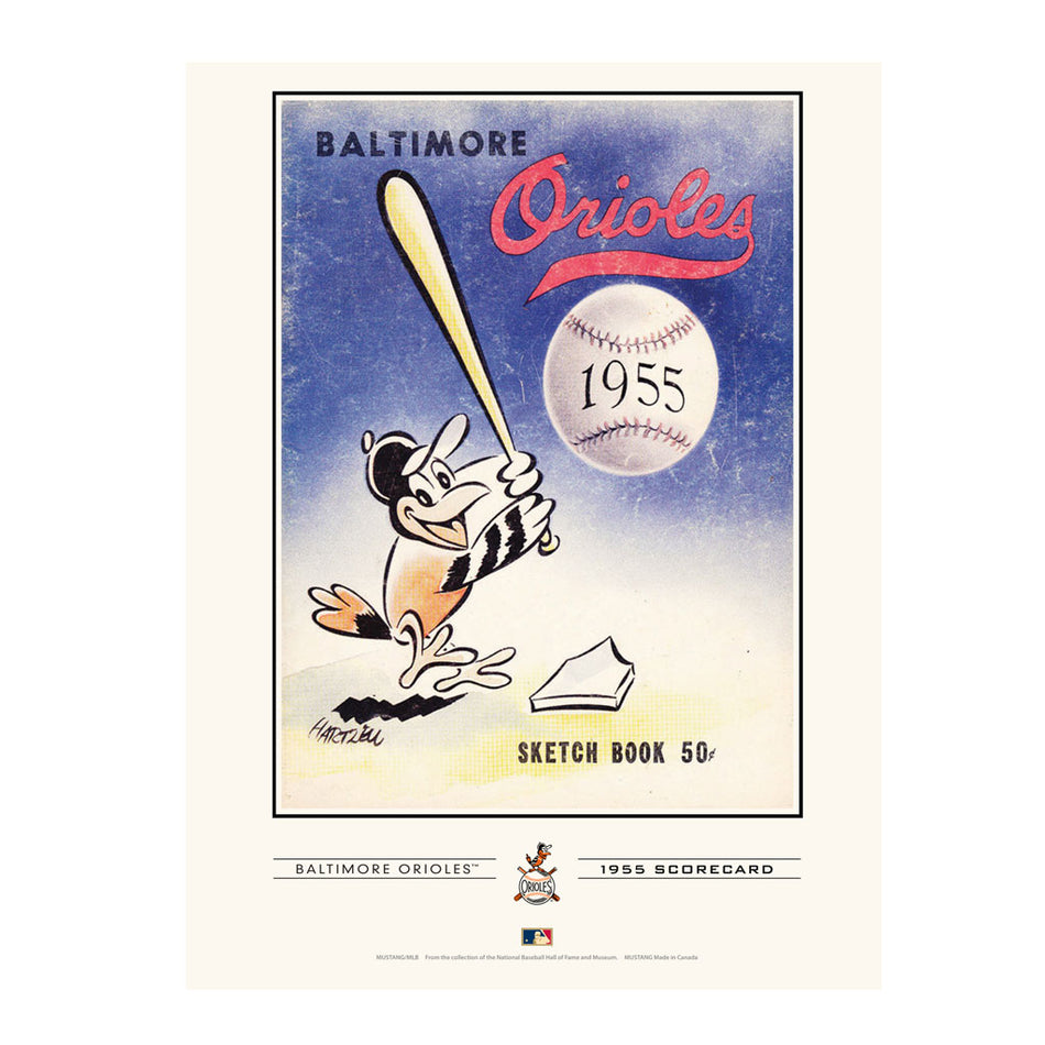Baltimore Orioles 1955 Year Book Replica 12x16 Program Cover- Print
