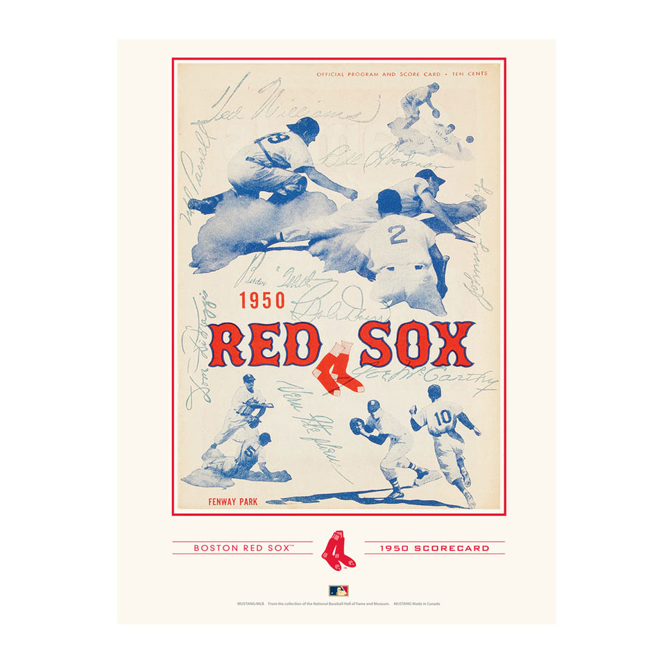 Boston Red Sox 1950 Year Book Replica 12x16 Program Cover- Print