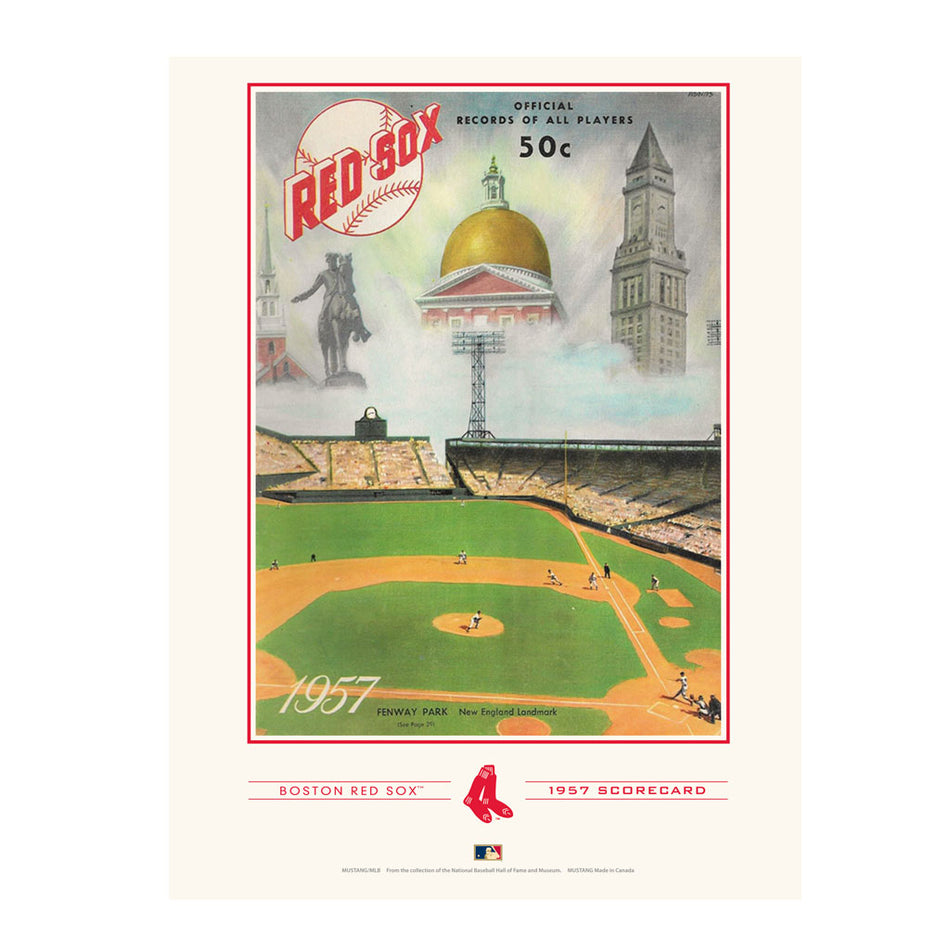 Boston Red Sox 1957 Year Book Replica 12x16 Program Cover- Print