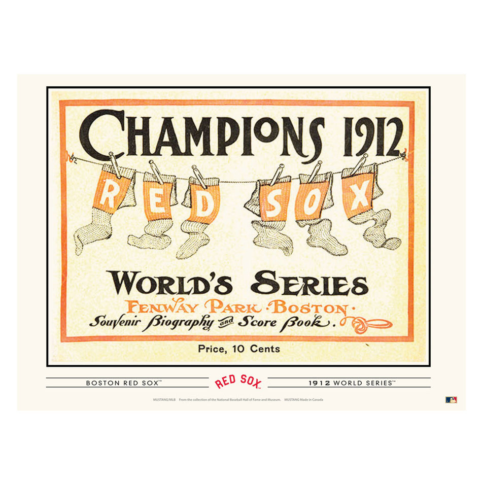 Boston Red S. vs. New York G. WS 1912 12x16 Program Cover- Print