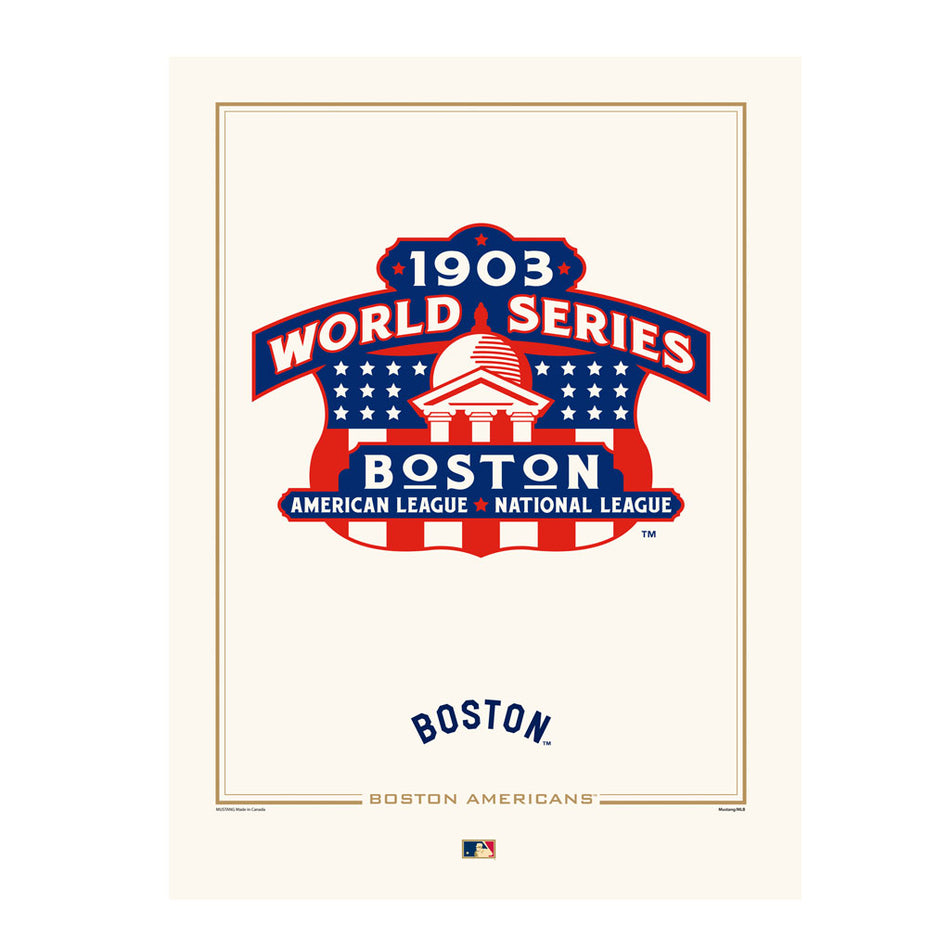 Boston Red Sox 1903 World Series Logos to History 12x16 Print