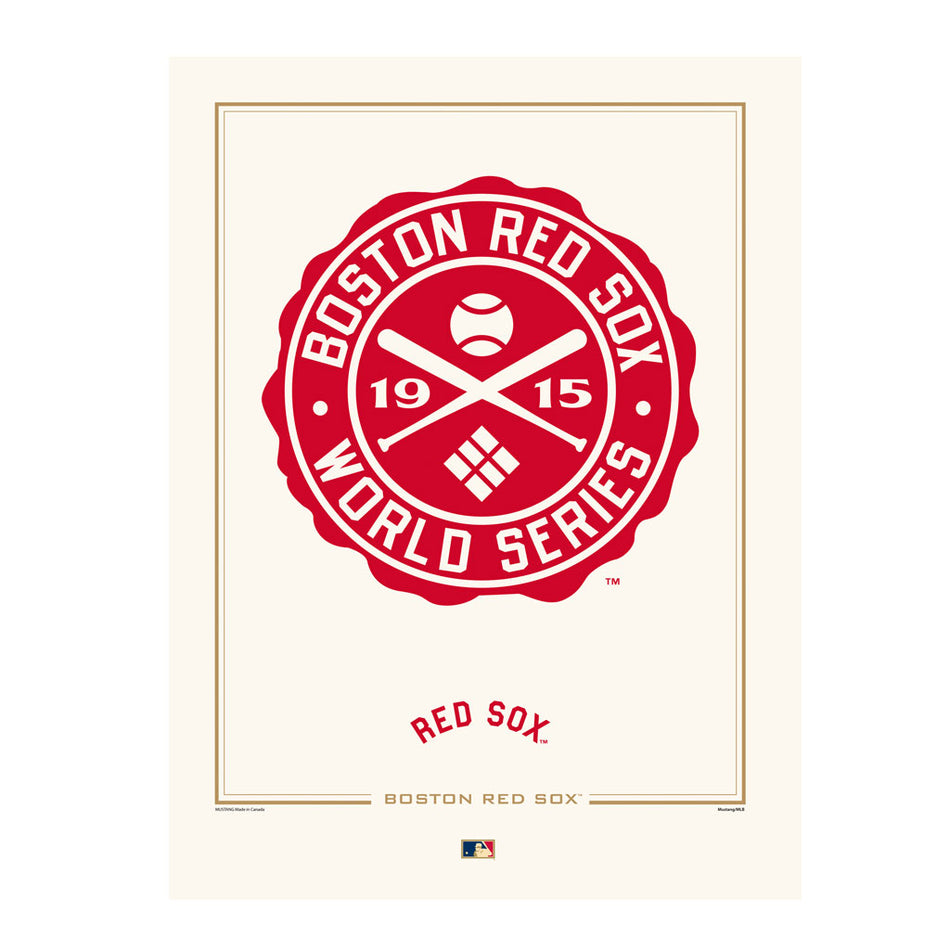 Boston Red Sox 1915 World Series Logos to History 12x16 Print