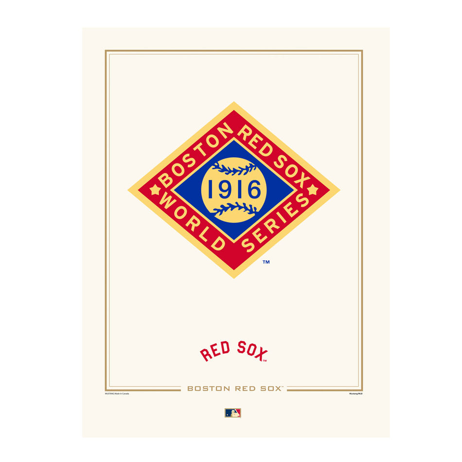 Boston Red Sox 1916 World Series Logos to History 12x16 Print