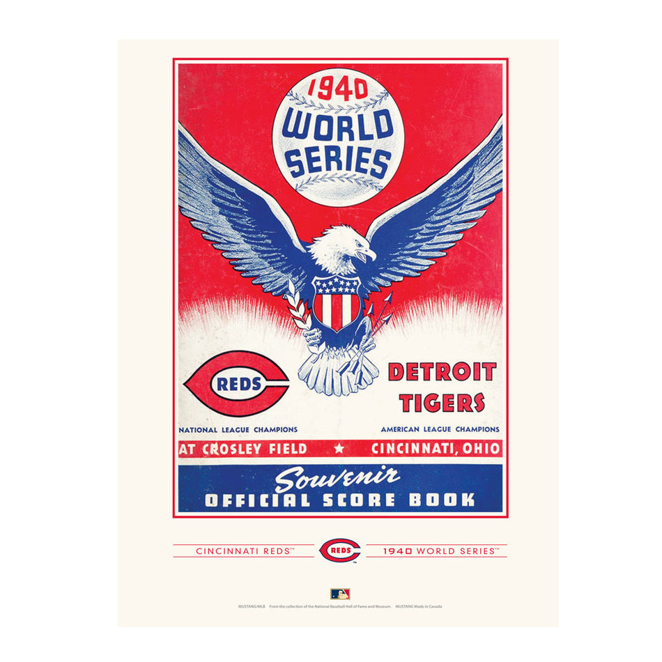Cincinnati Reds vs. Detroit T. WS 1940 12x16 Program Cover- Print