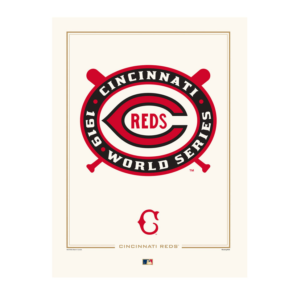 Cincinnati Reds 1919 World Series Logos to History 12x16 Print