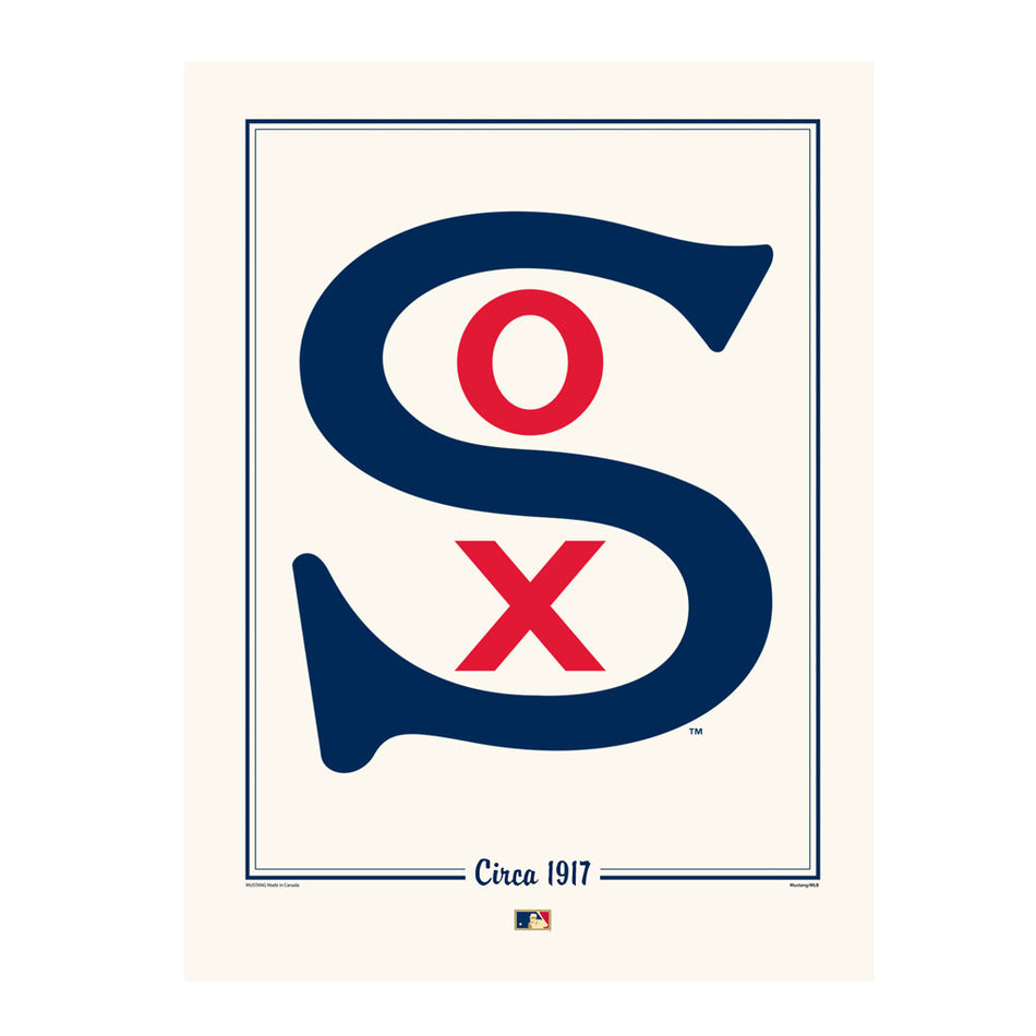Chicago White Sox 12x16 Cooperstown Logos to History Print- 1917