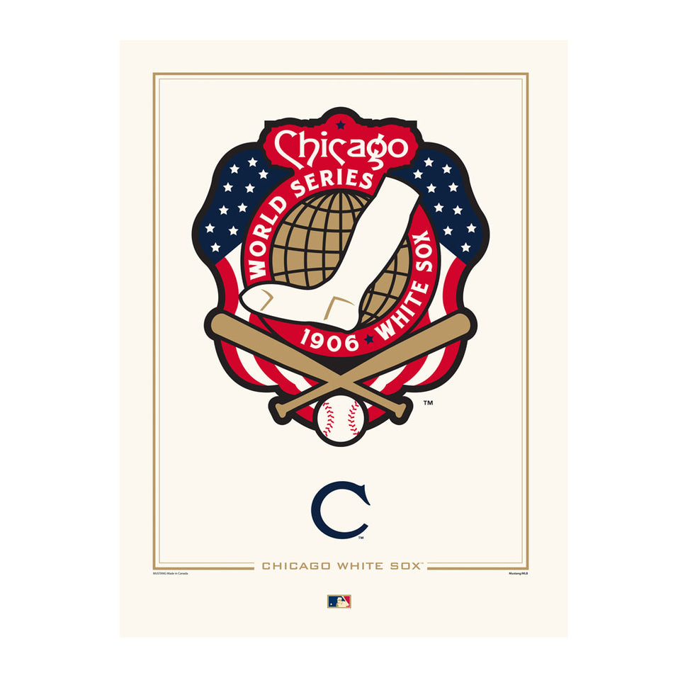 Chicago White Sox 1906 World Series Logos to History 12x16 Print