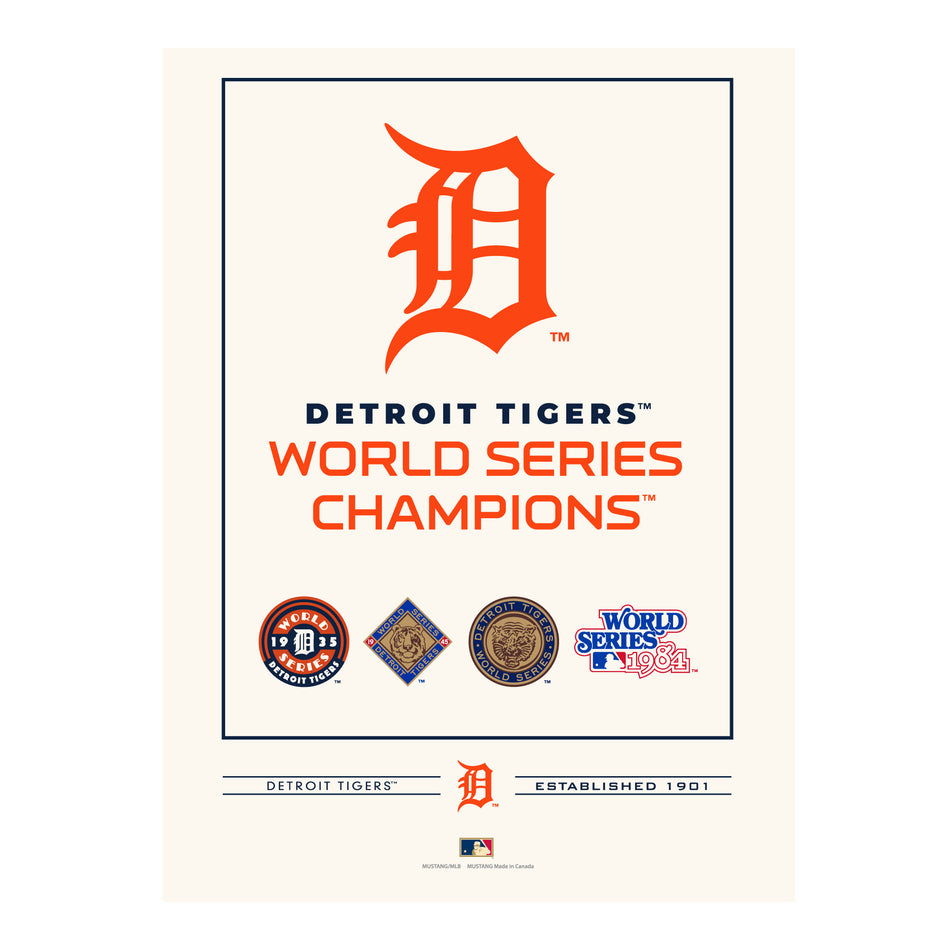 Detriot Tigers World Series Collection 12x16 Print