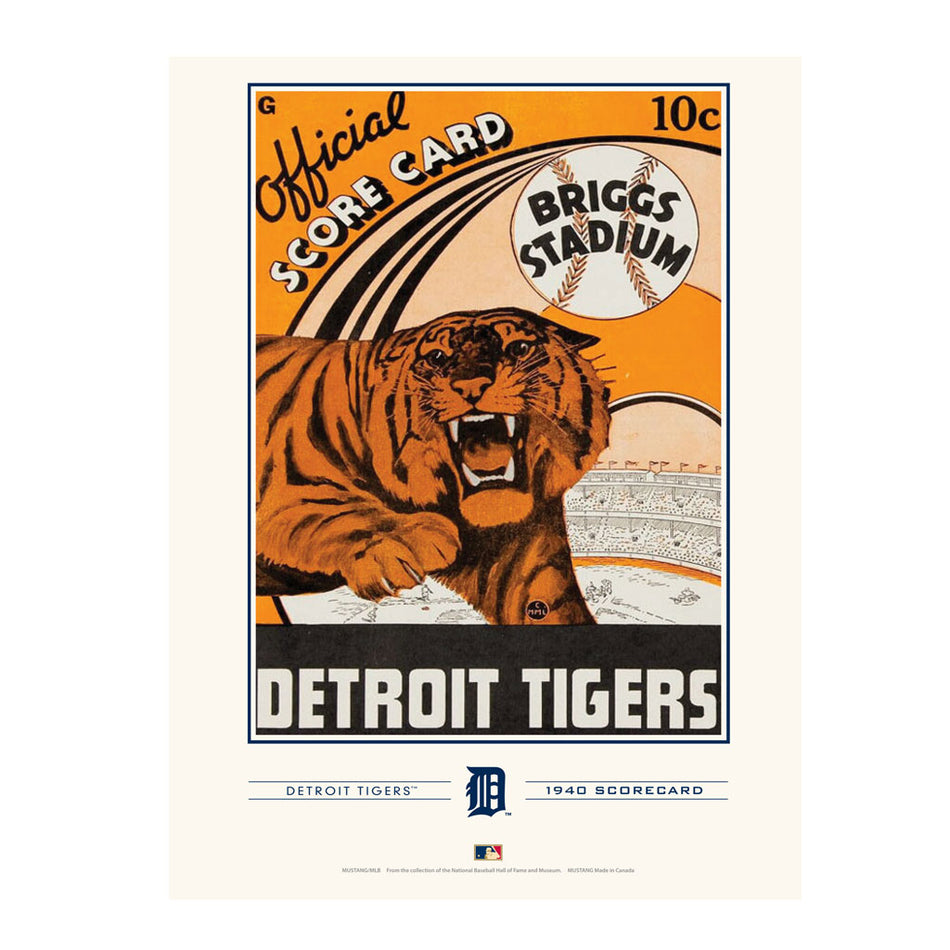 Detroit Tigers 1940 Year Book Replica 12x16 Program Cover- Print