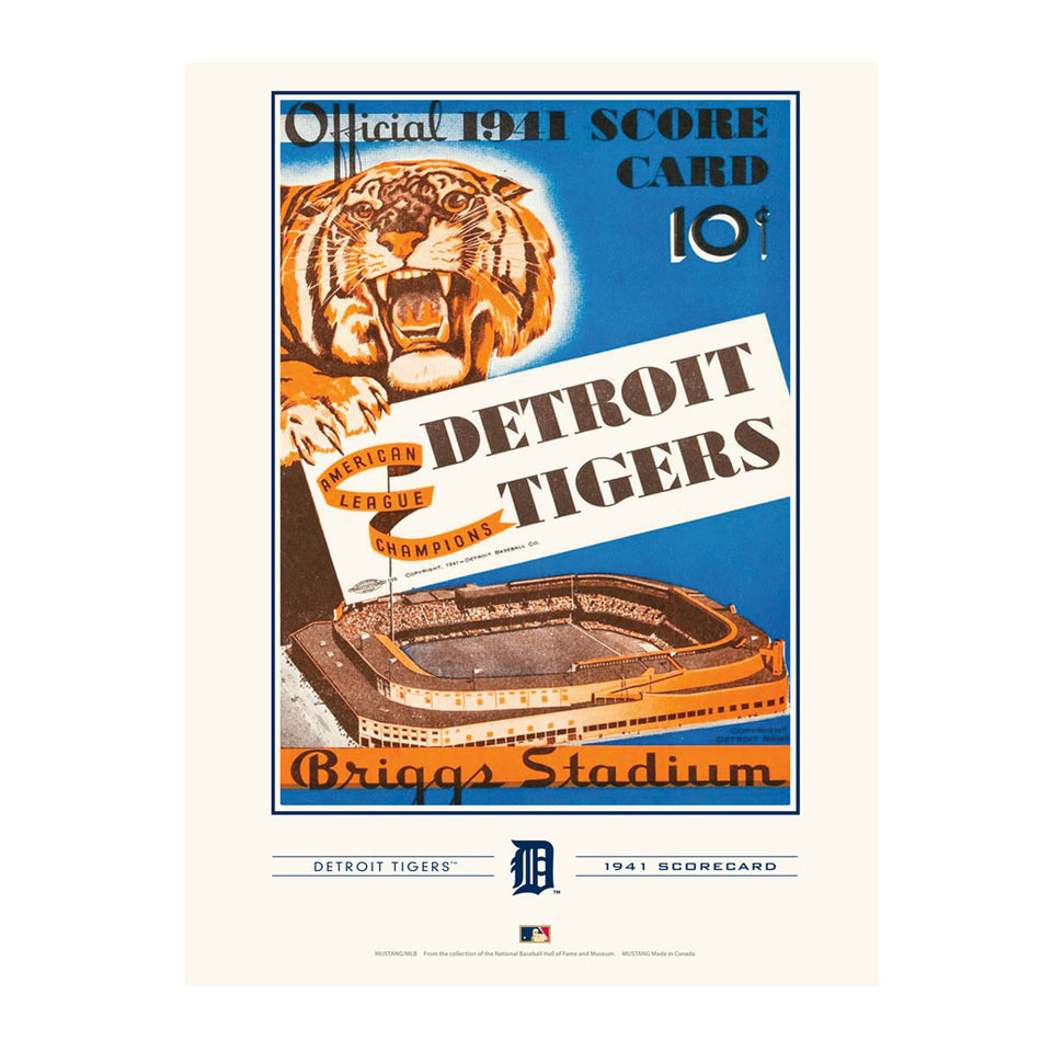 Detroit Tigers 1941 Year Book Replica 12x16 Program Cover- Print