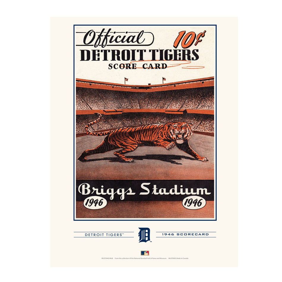 Detroit Tigers 1946 Year Book Replica 12x16 Program Cover- Print