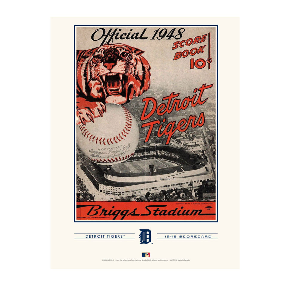 Detroit Tigers 1948 Year Book Replica 12x16 Program Cover- Print