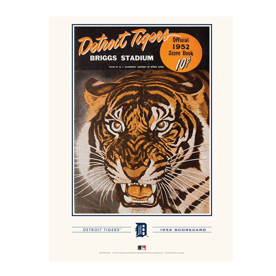 Detroit Tigers 1952 Year Book Replica 12x16 Program Cover- Print