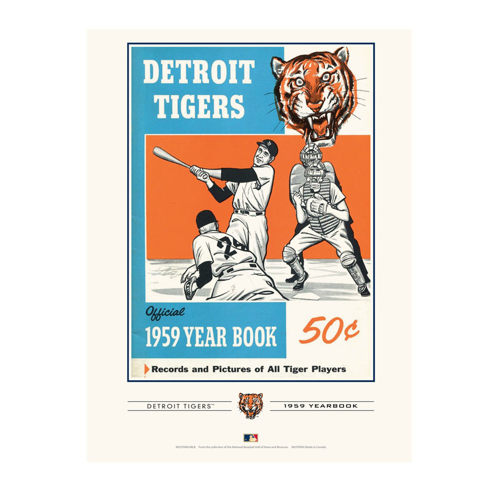 Detroit Tigers 1959 Year Book Replica 12x16 Program Cover- Print