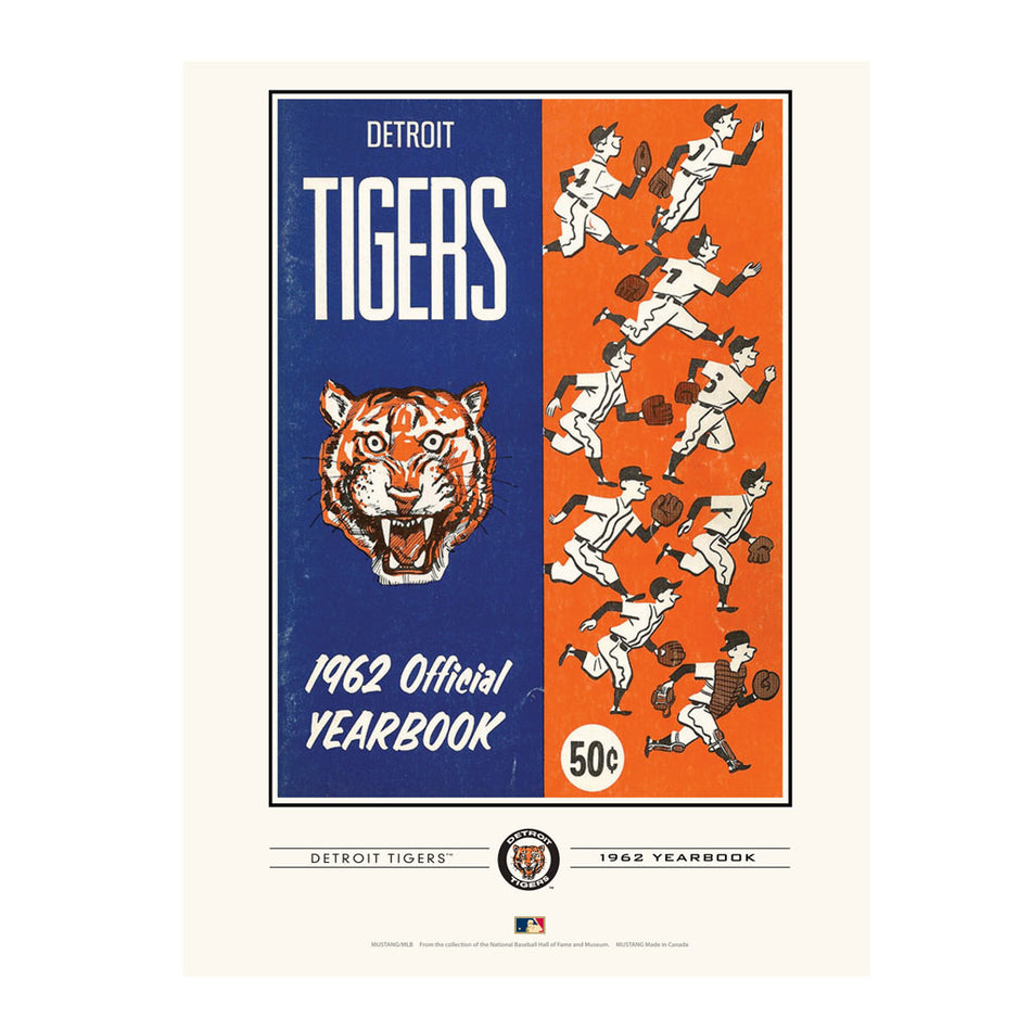 Detroit Tigers 1962 Year Book Replica 12x16 Program Cover- Print