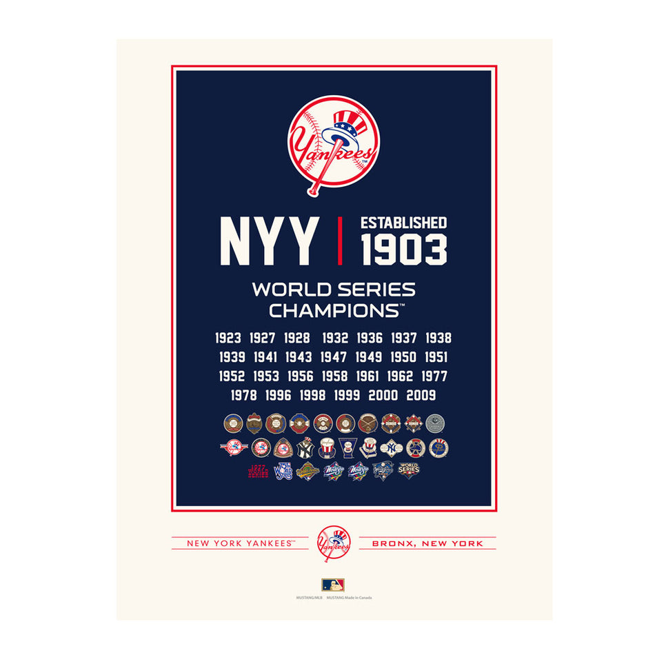 New York Yankees 12x16 World Series Empire Print
