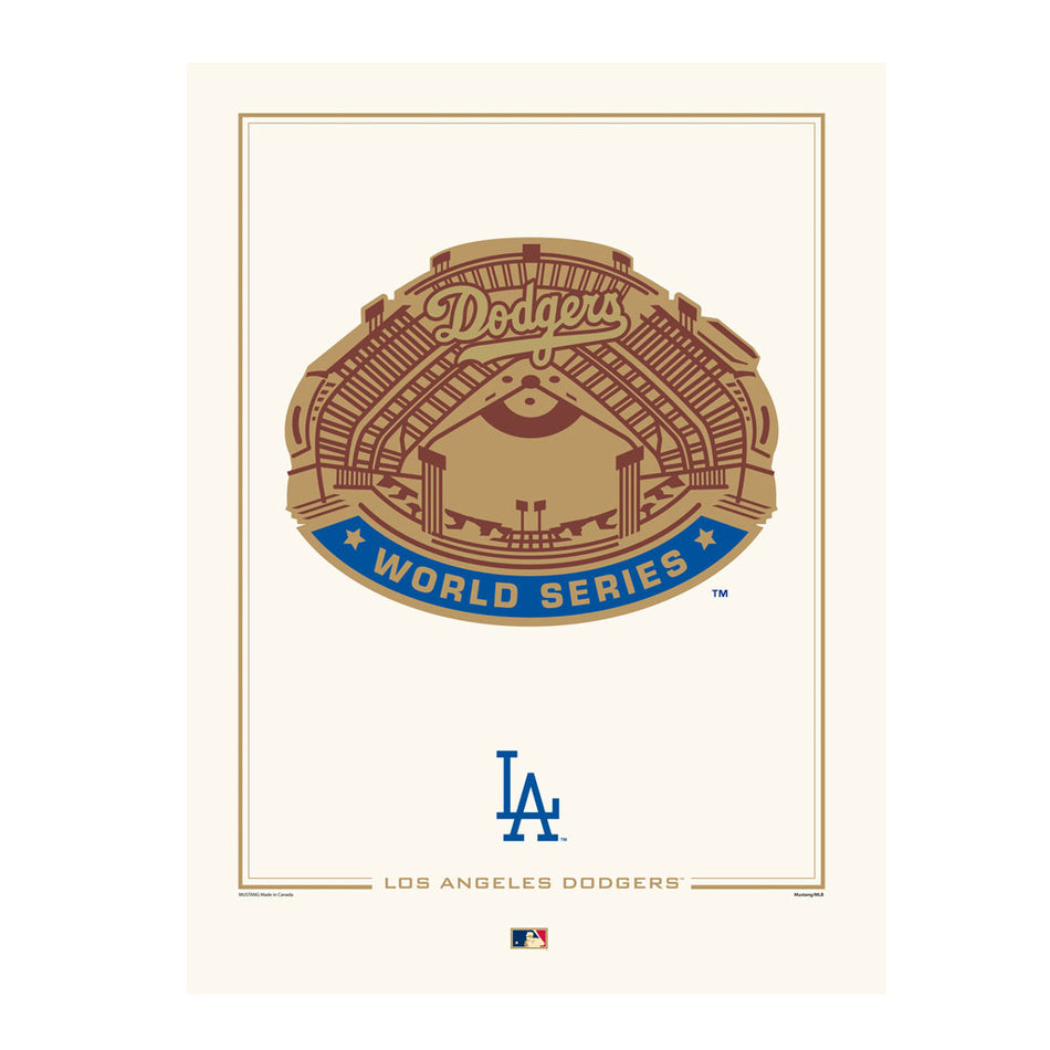 LA Dodgers 1963 World Series Logos to History 12x16 Print