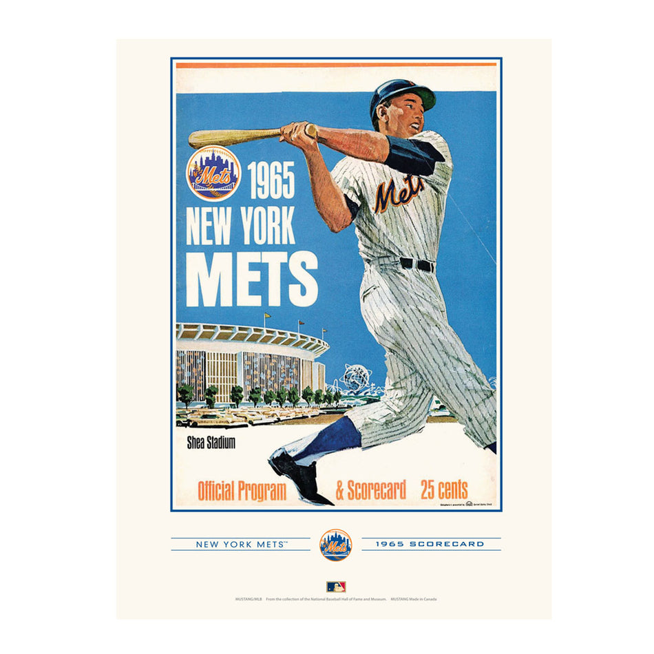 New York Mets 1965 Year Book Replica 12x16 Program Cover- Print