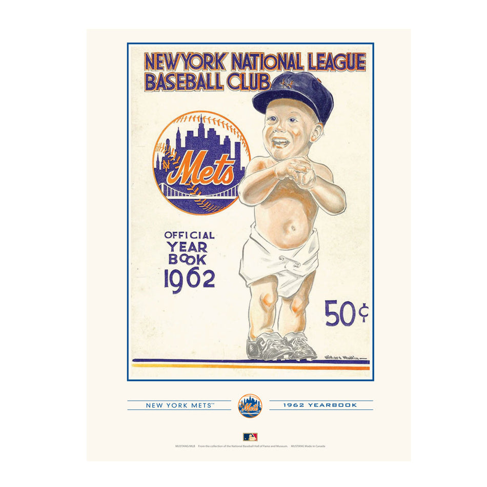 New York Mets 1962 Year Book Replica 12x16 Program Cover- Print
