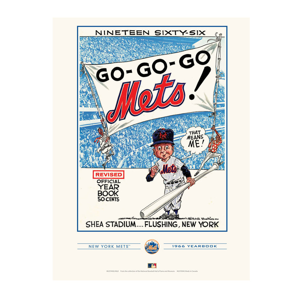 New York Mets 1966 Year Book Replica 12x16 Program Cover- Print
