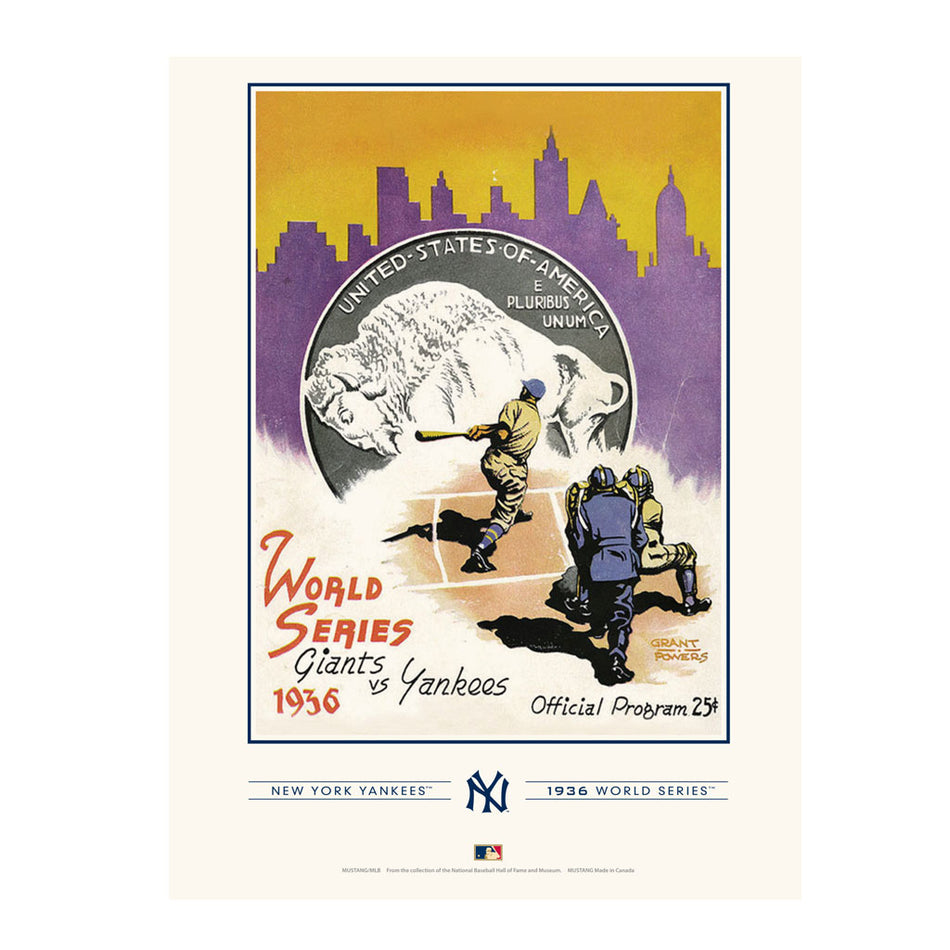 New York Y. vs. New York G. WS 1936 12x16 Program Cover- Print