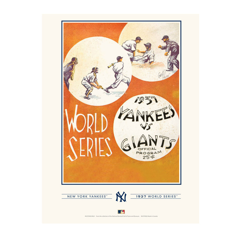 New York Y. vs. New York G. WS 1937 12x16 Program Cover- Print
