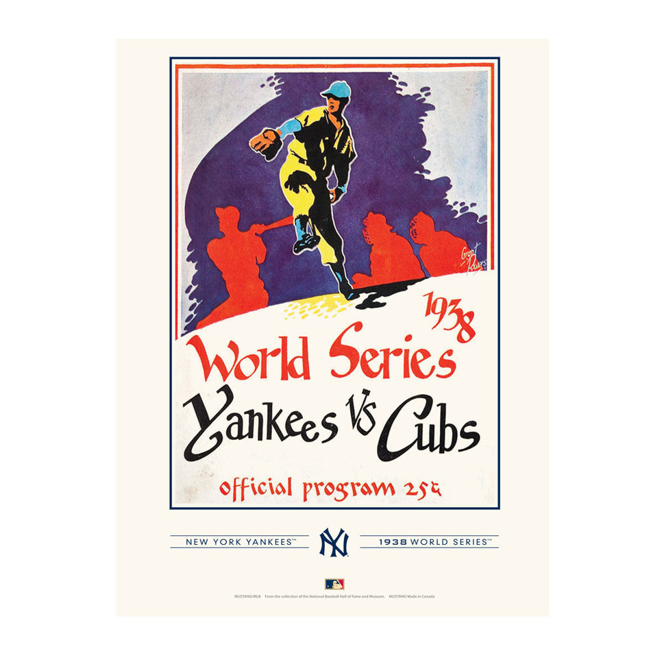 New York Y. vs. Chicago Cubs WS 1938 12x16 Program Cover- Print