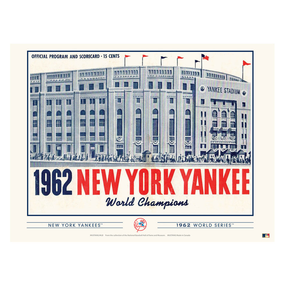 New York Y. vs. San Francisco G. WS 1962 12x16 Program Cover- Print