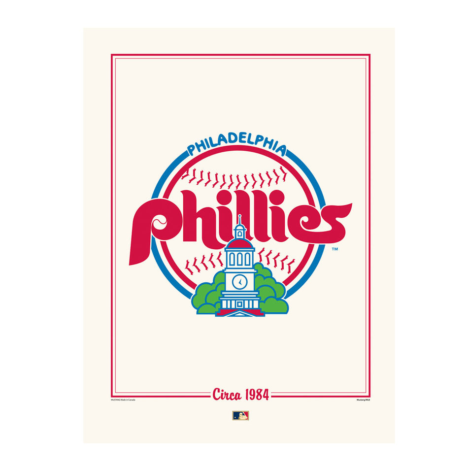 Philadelphia Phillies 12x16 Cooperstown Logos to History Print- 1984
