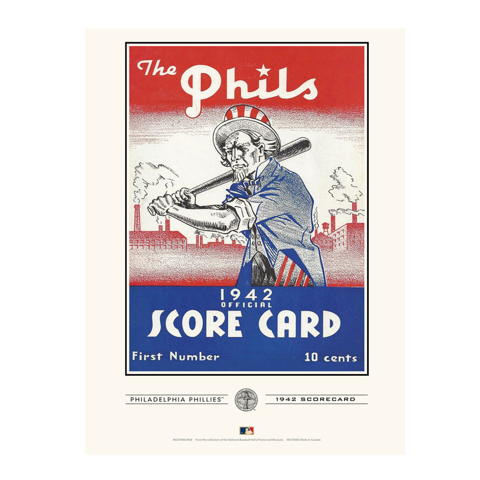 Philadelphia Phillies 1942 Year Book Replica 12x16 Program Cover- Print