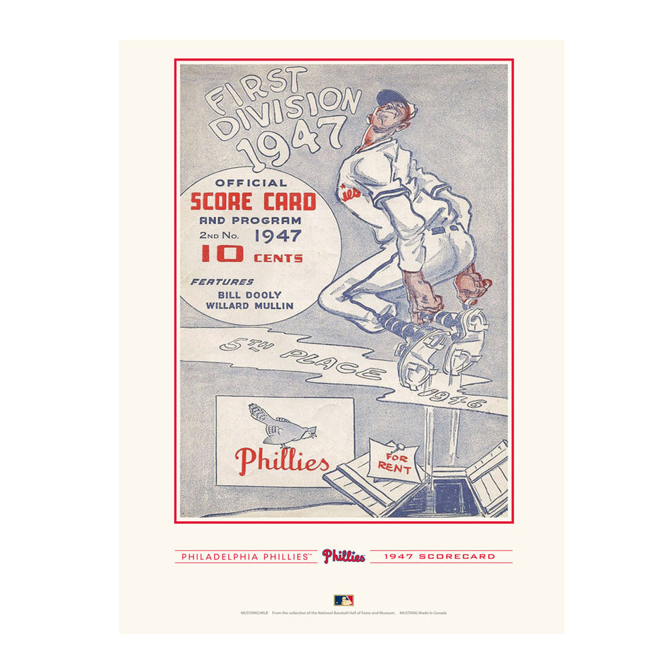 Philadelphia Phillies 1947 Year Book Replica 12x16 Program Cover- Print