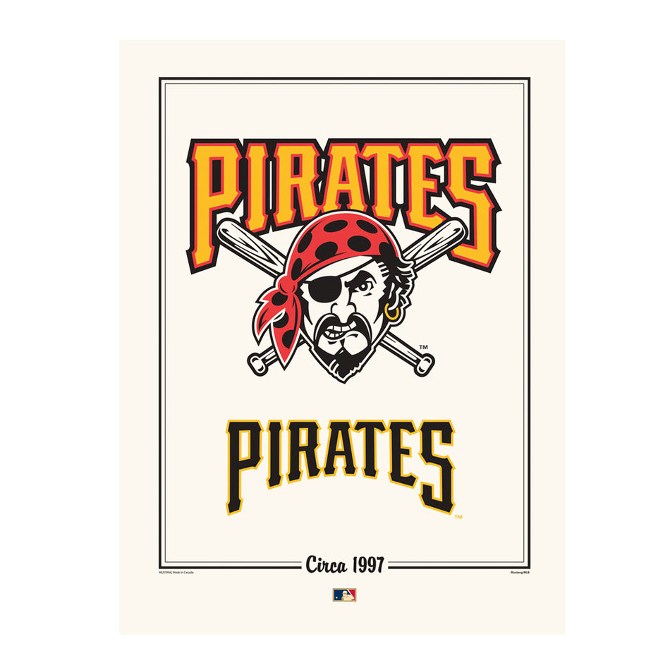 Pittsburgh Pirates 12x16 Cooperstown Logos to History Print- 1997