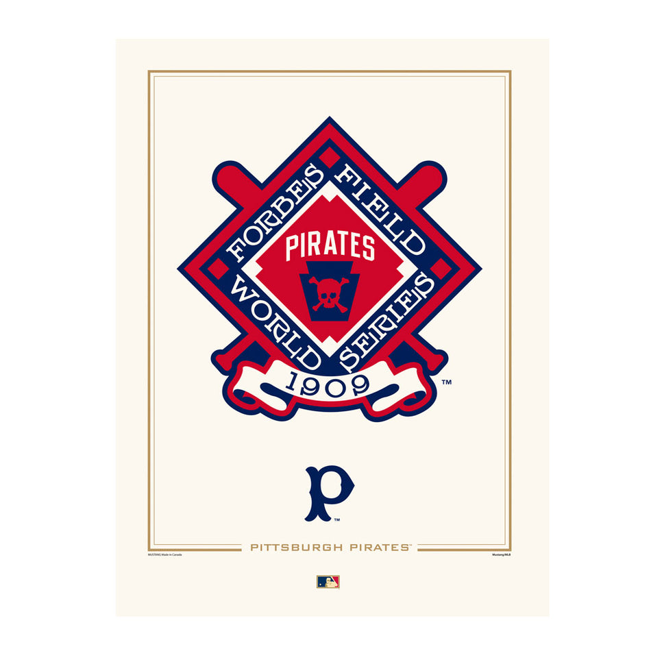 Pittsburgh Pirates 1909 World Series Logos to History 12x16 Print