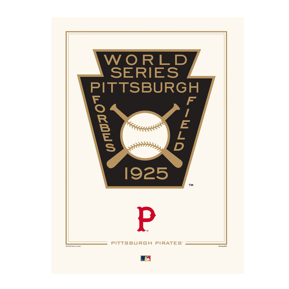 Pittsburgh Pirates 1925 World Series Logos to History 12x16 Print