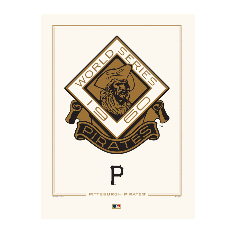 Pittsburgh Pirates 1960 World Series Logos to History 12x16 Print