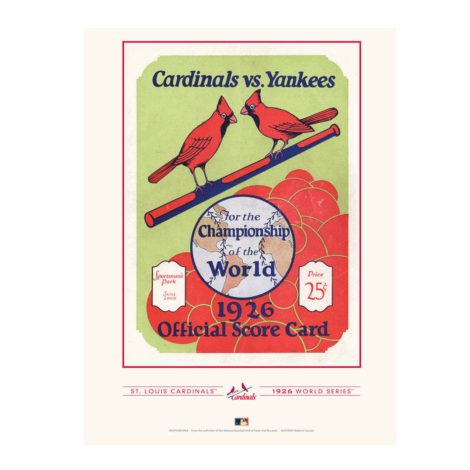St. Louis C. vs New York Y. WS 1926 12x16 Program Cover- Print