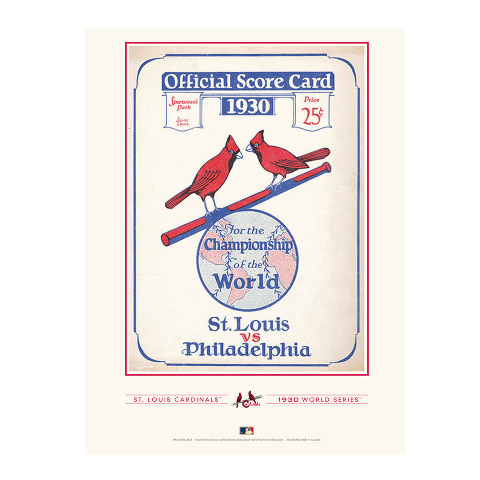 St. Louis C. vs Philadelphia A. WS 1930 12x16 Program Cover- Print