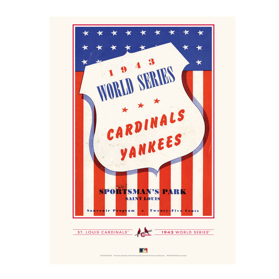 St. Louis C. vs. New York Y. WS 1943 12x16 Program Cover- Print