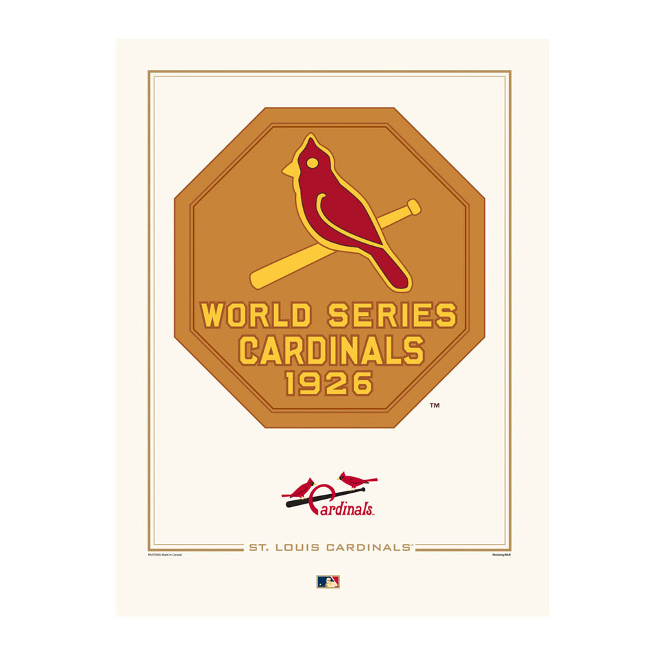 St. Louis Cardinals 1926 World Series Logos to History 12x16 Print