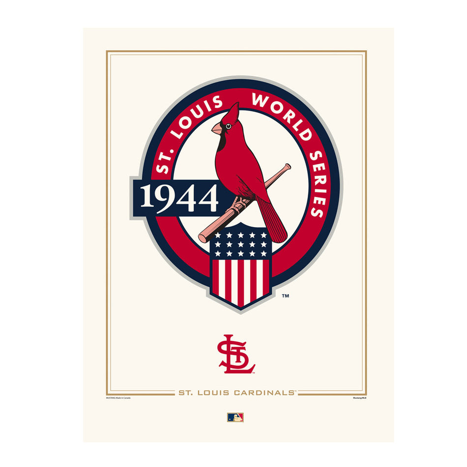 St. Louis Cardinals 1944 World Series Logos to History 12x16 Print
