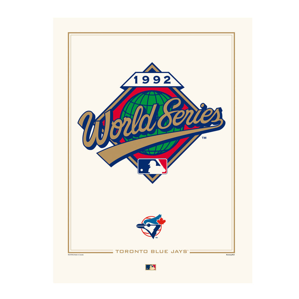 Toronto Blue Jays 1992 World Series Logos to History 12x16 Print