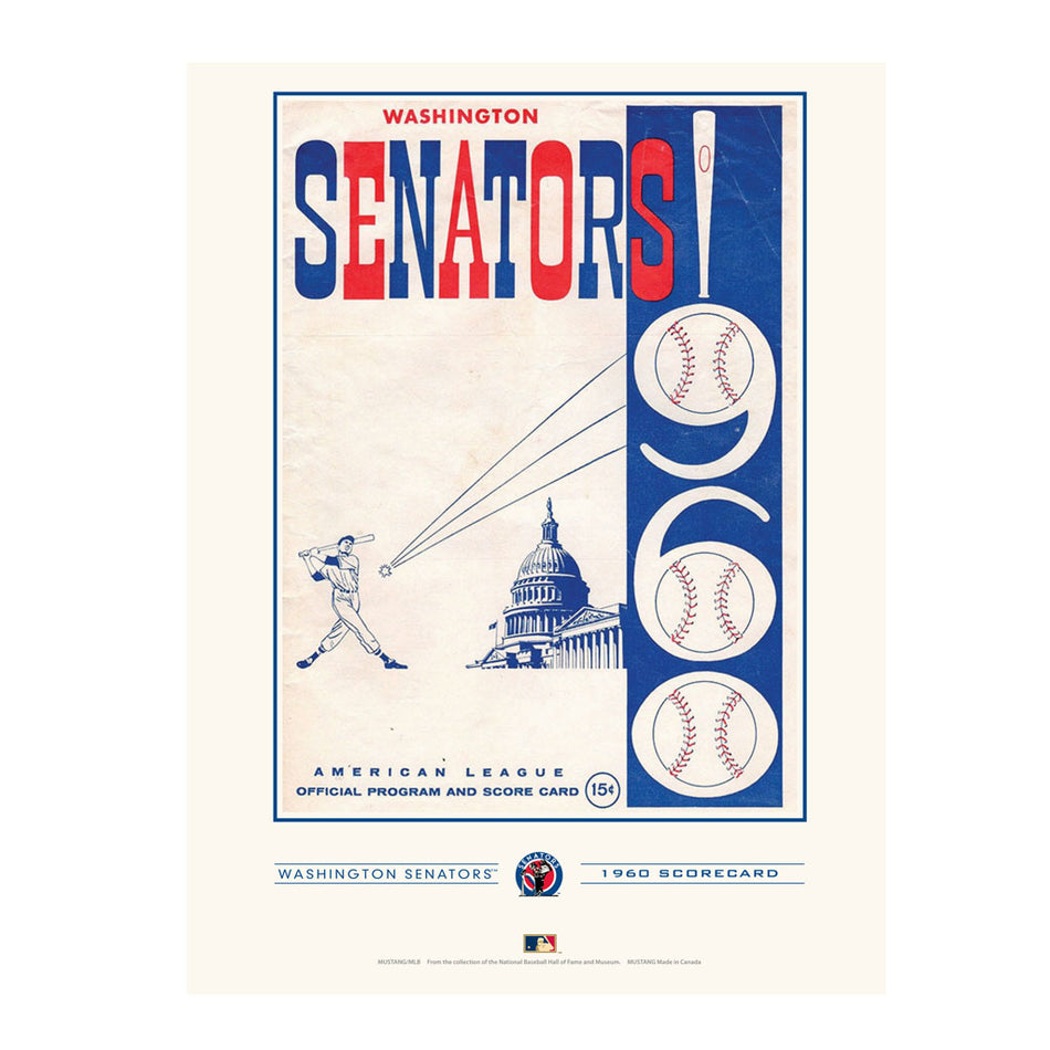 Washington Senators 1960 Year Book Replica 12x16 Program Cover- Print