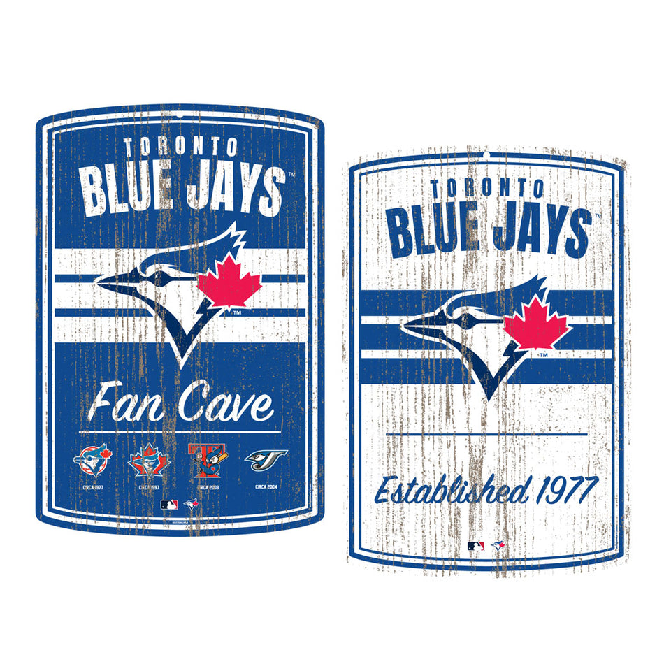 Toronto Blue Jays 16x23 2 pack Established Faux Wood Wall Signs